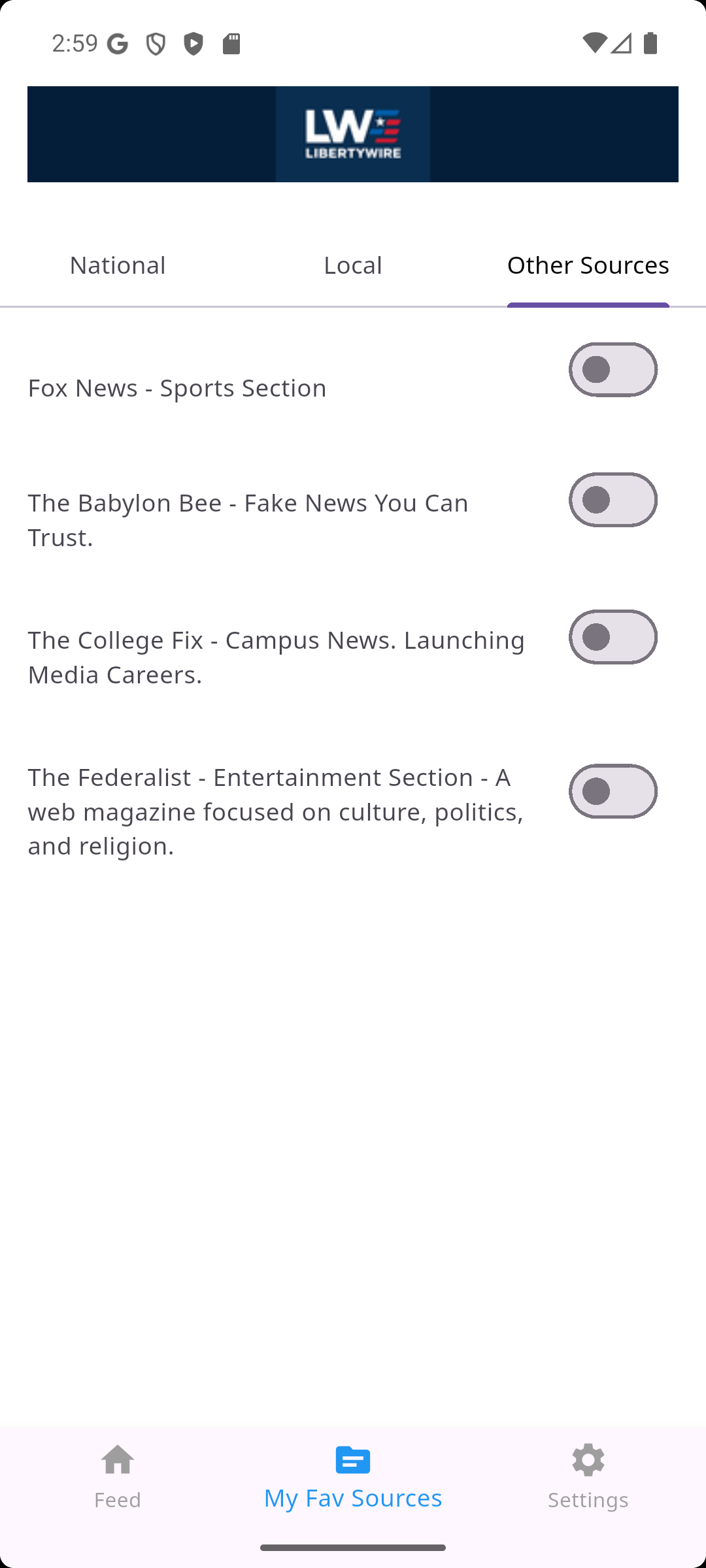Liberty Wire Mobile Other Sources